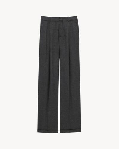 パンツ Saint Laurent PANTS (717311Y525R 1000) 90'S pants in cashmere | Saint Laurent | YSL GR