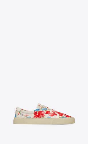femme - venice sneakers en toile à imprimé fleurs