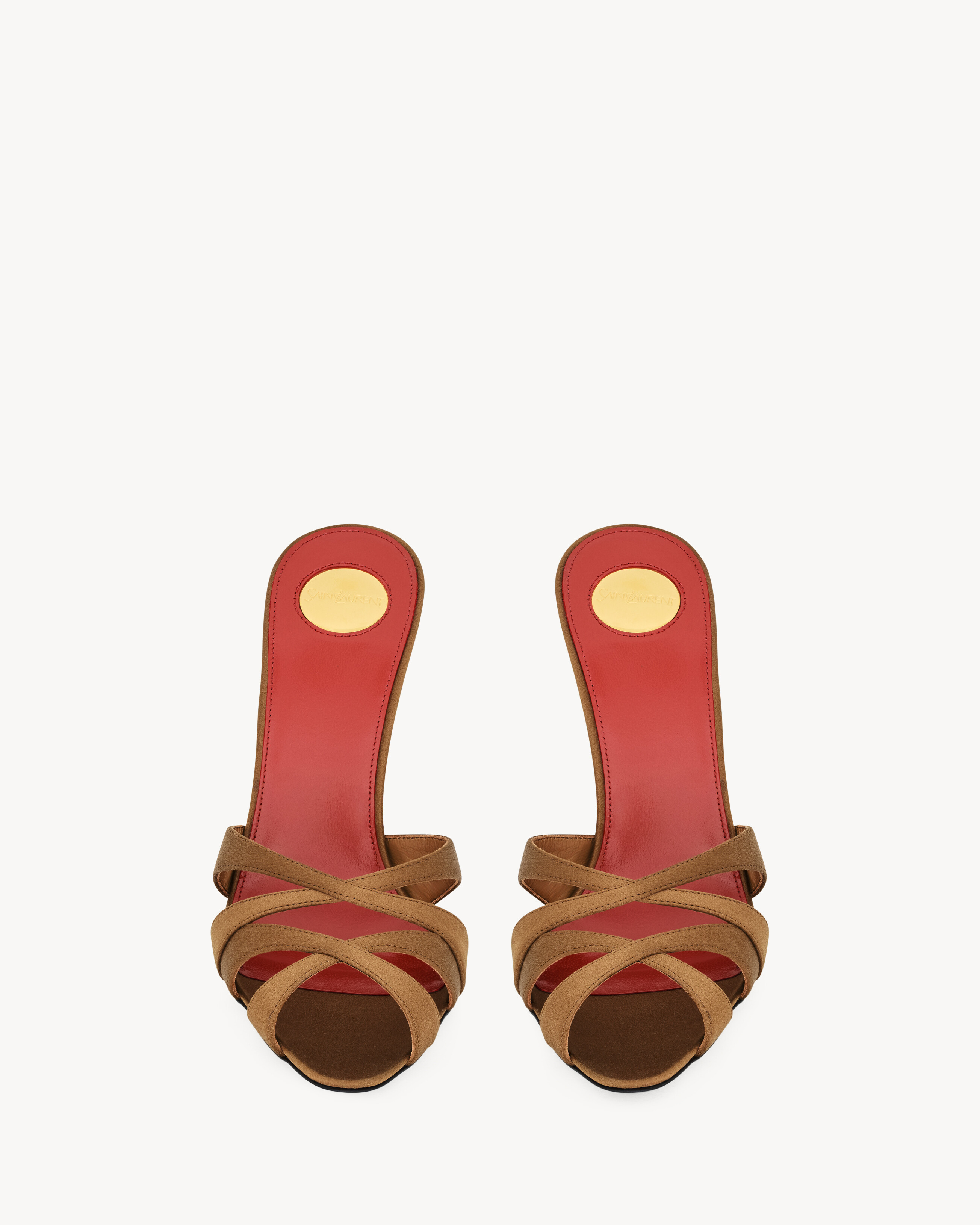 CHANDELLE mules in satin crepe