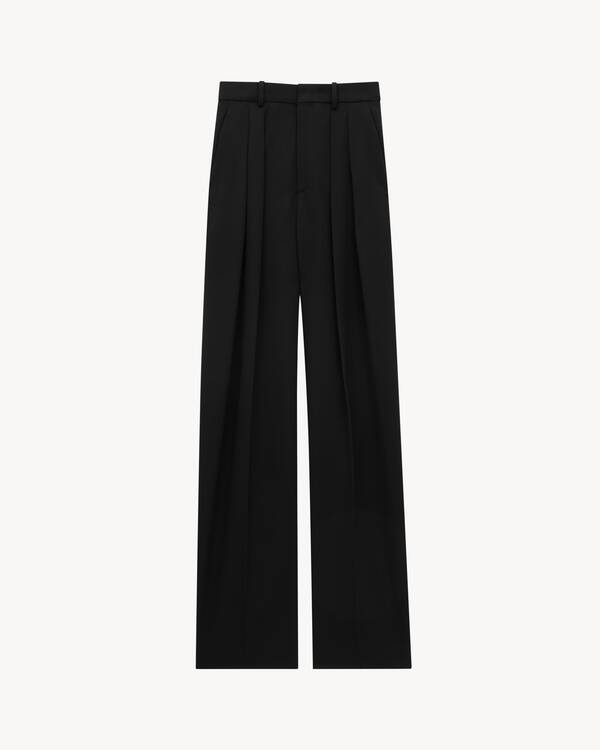 【送料&関税込】Saint Laurent Wide Leg Velvet Trousers pants in velvet | Saint Laurent | YSL US