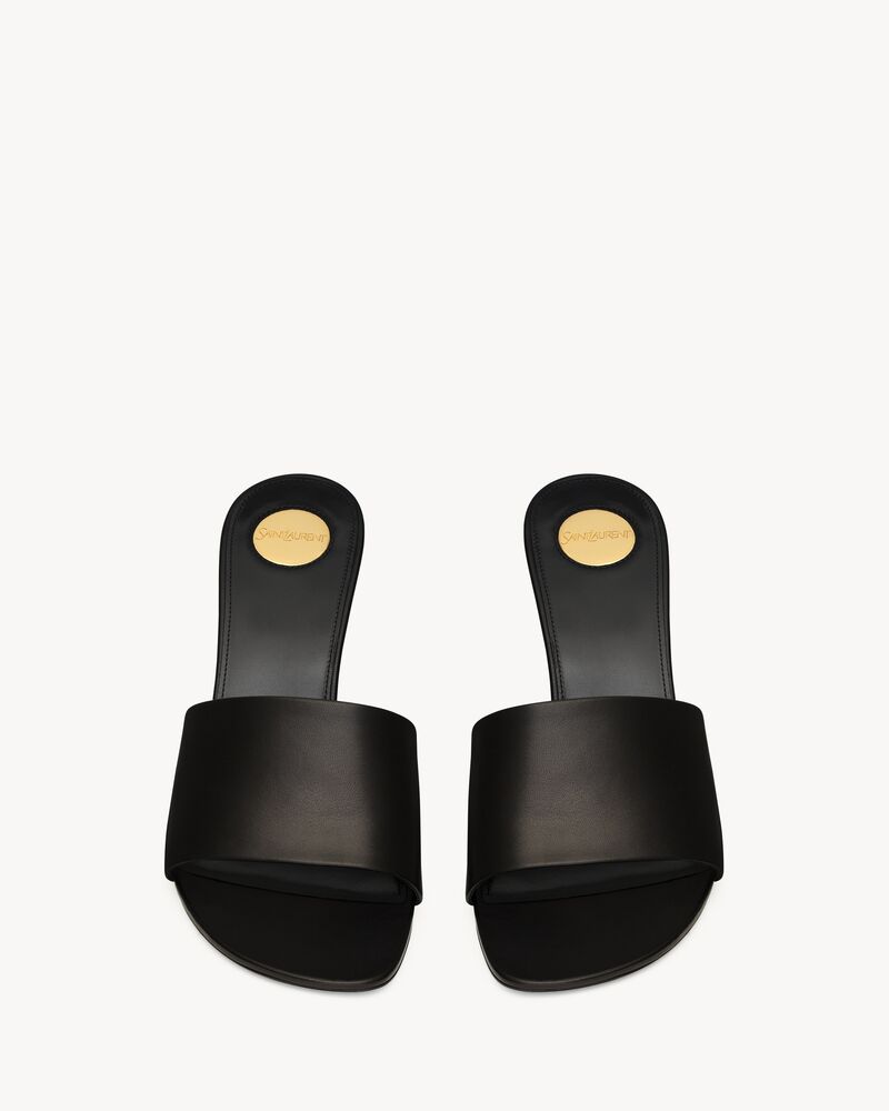 LODGE mules en cuir lisse