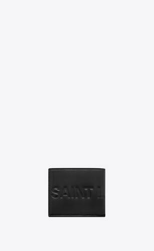 saint laurent east/west wallet in brushed leather
