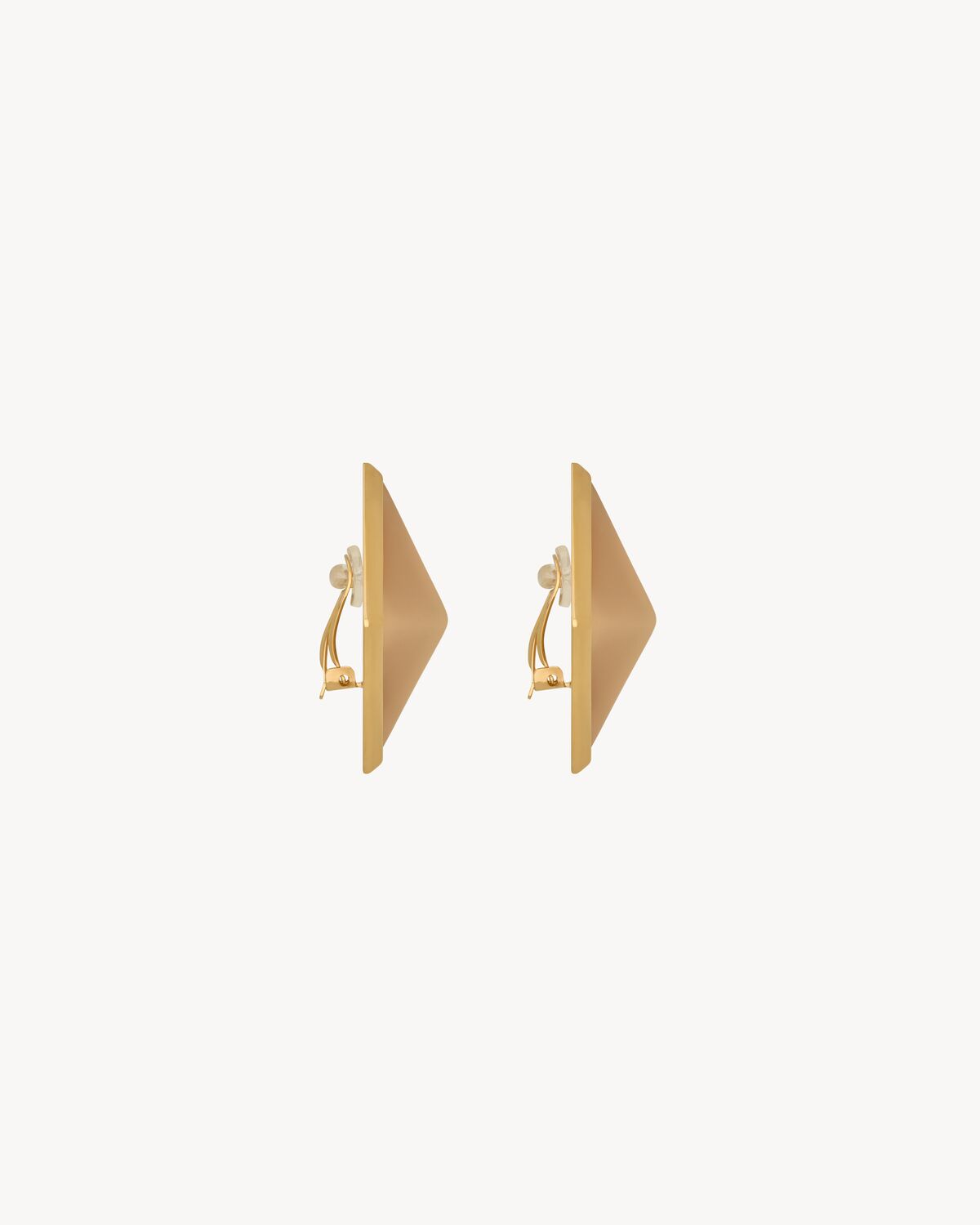 pyramid earrings in resin and metal