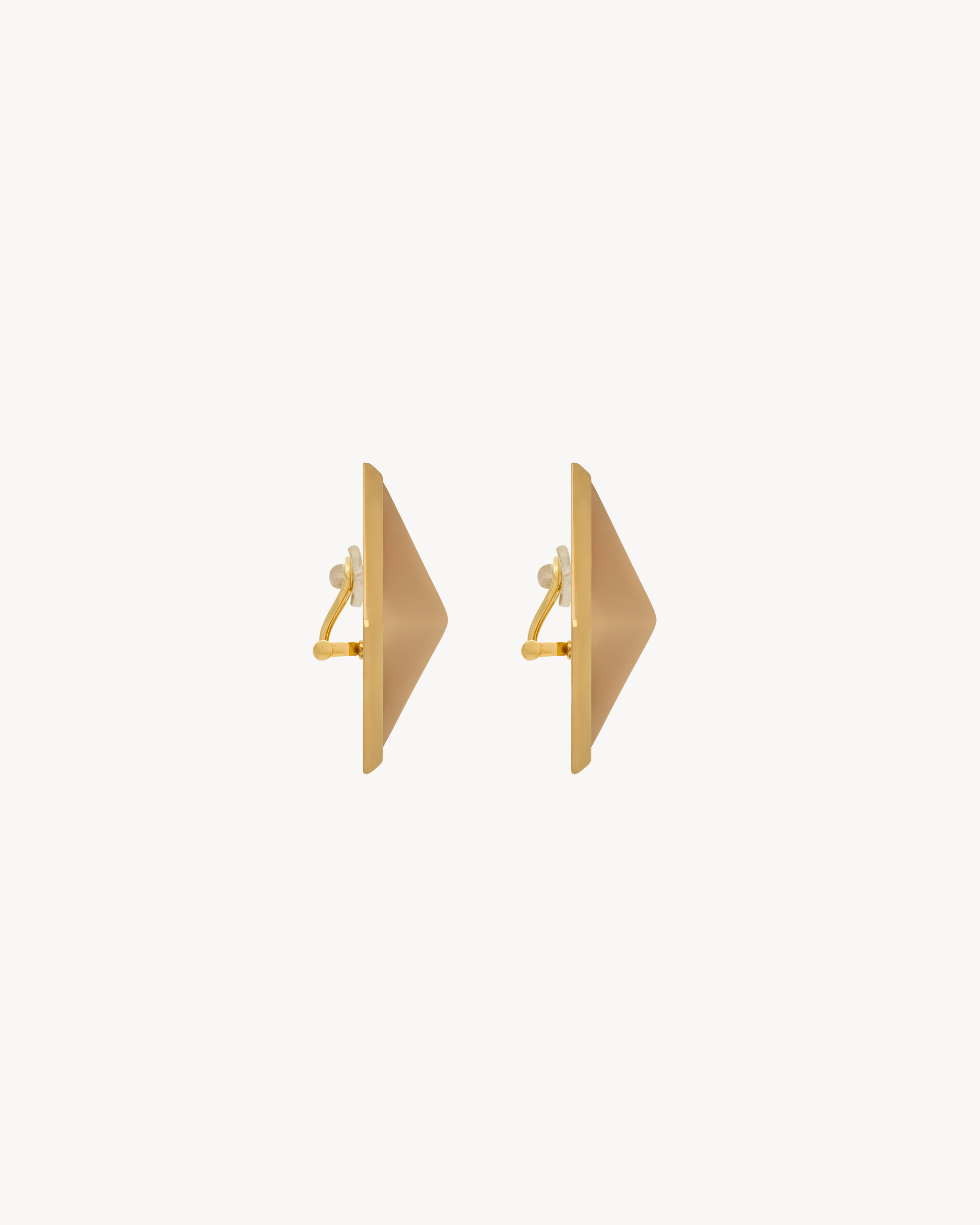 pyramid earrings in resin and metal