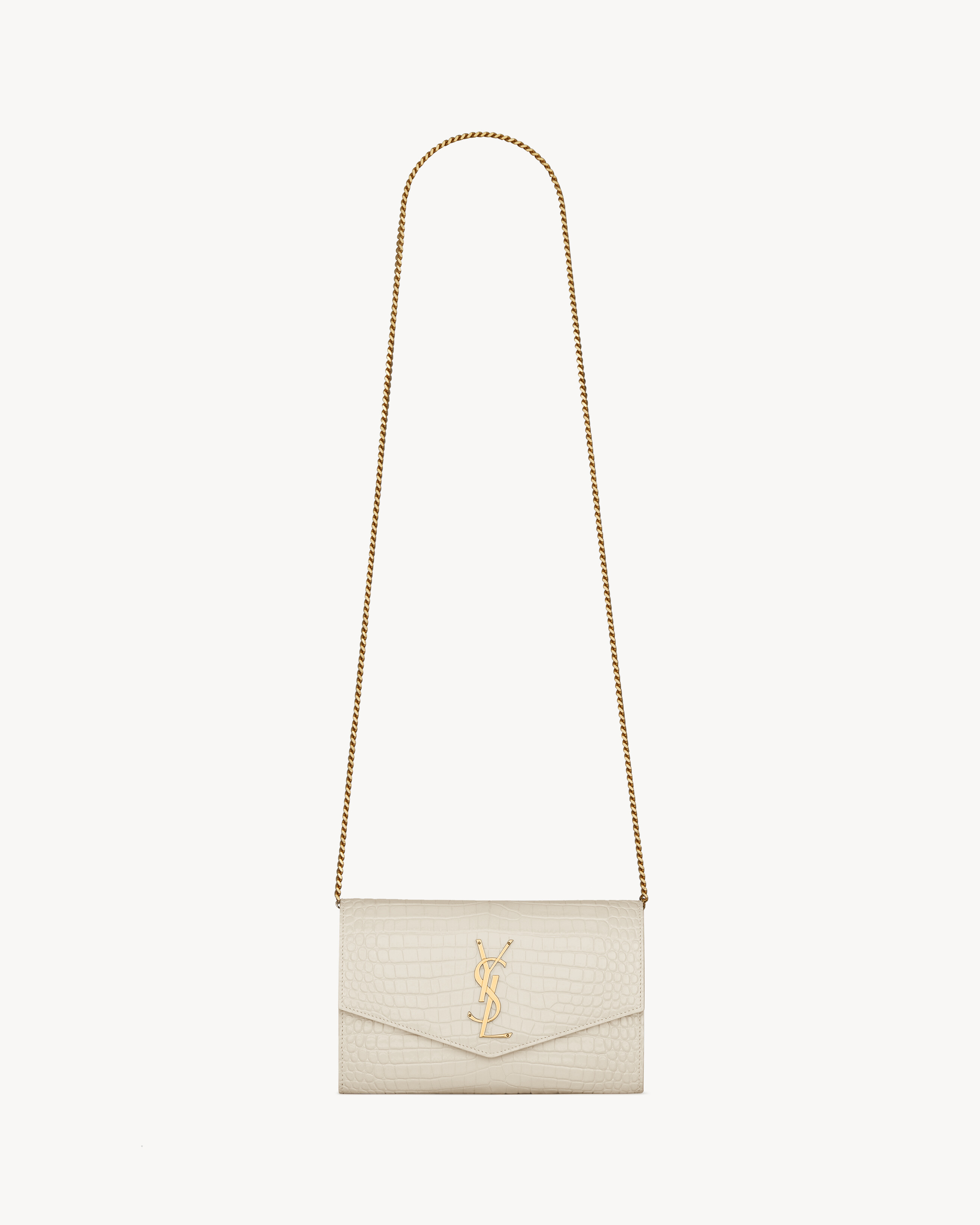 Ysl chain wallet white Clearance