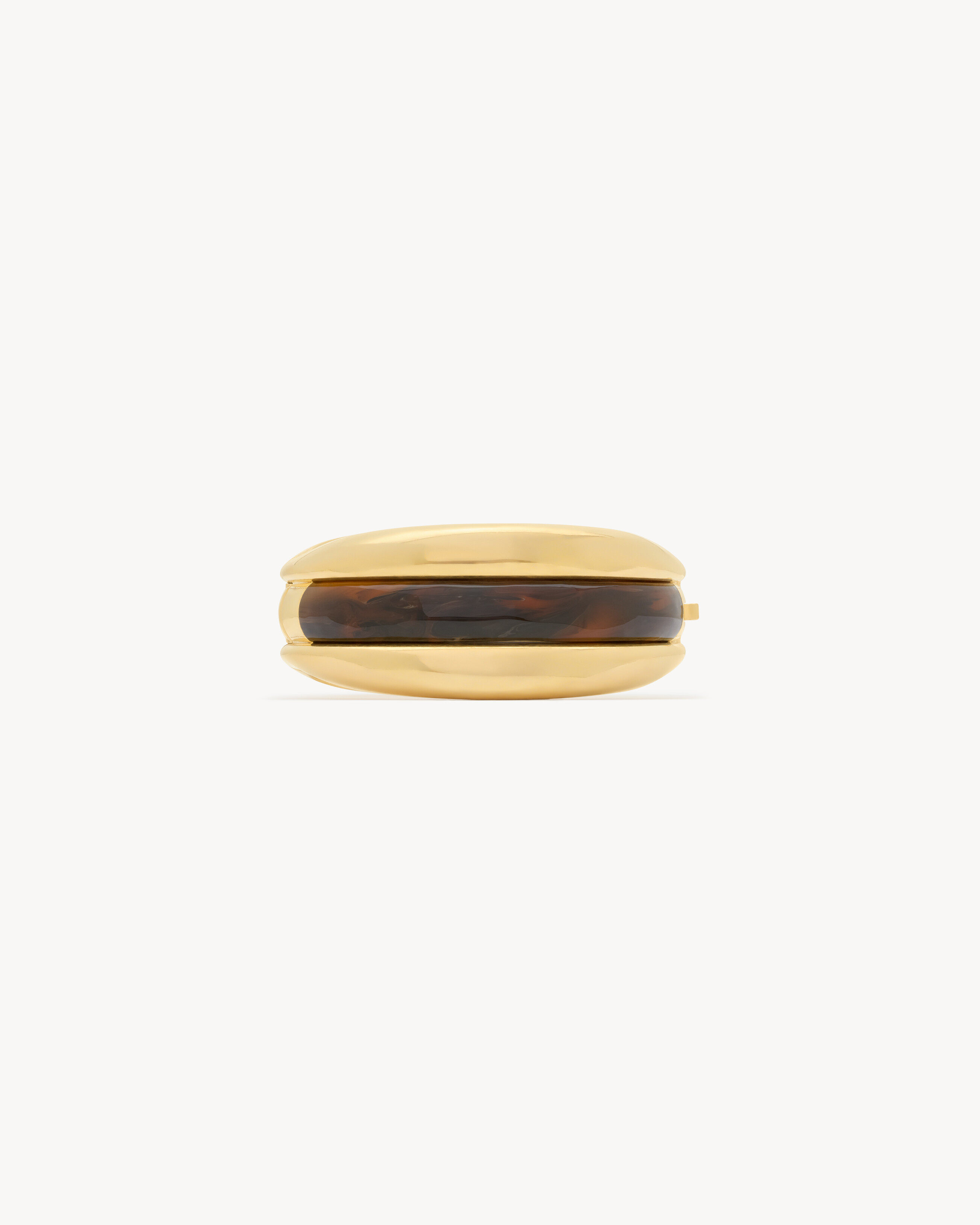 TORTOISESHELL STACKED CUFF IN RESIN AND METAL