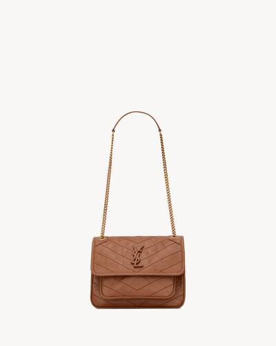 Saint Laurent Niki Baby Mock Croc Shoulder Bag