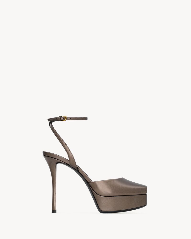 LA SCANDALE platform sandals in metallic leather