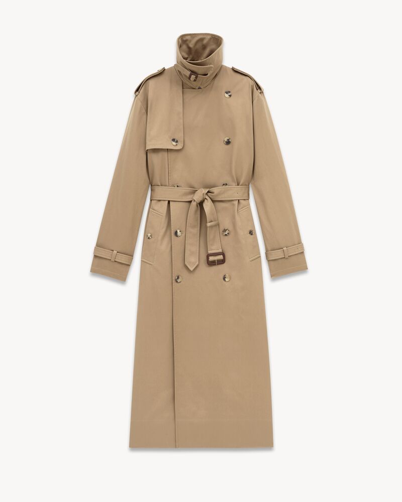 trench coat in cotton serge