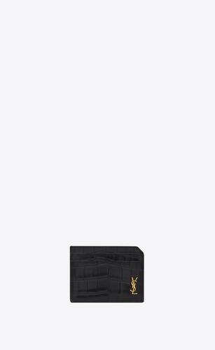 Saint Laurent Ysl Men Wallet(127y) In Black