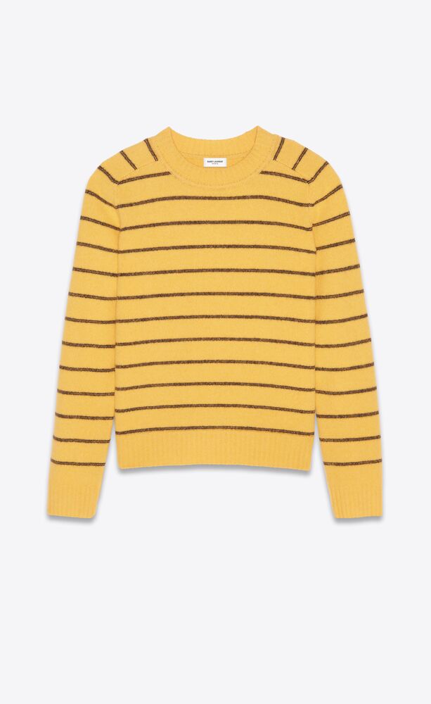 sweater in brushed stripe wool