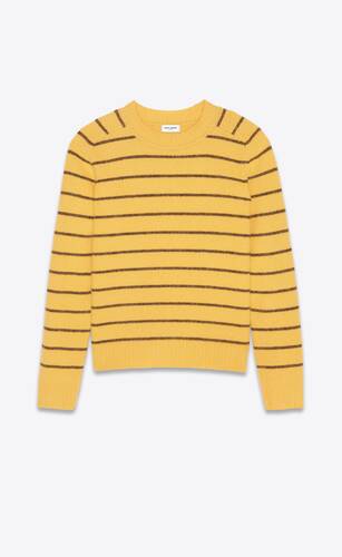 sweater in brushed stripe wool