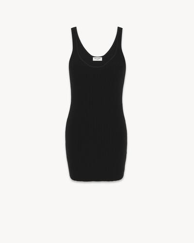 tank top dress in ribbed wool