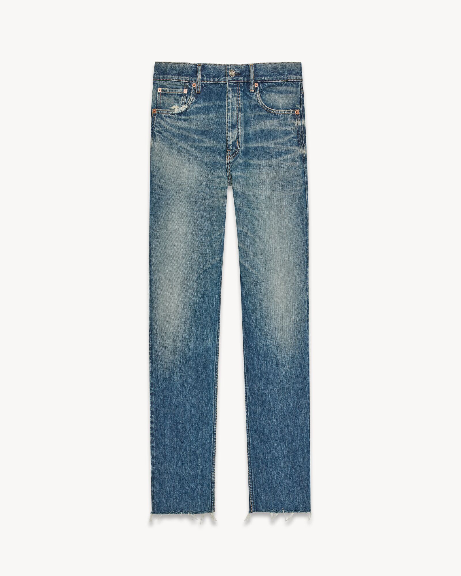 Straight Jeans in Blue Denim | Saint Laurent | YSL.com