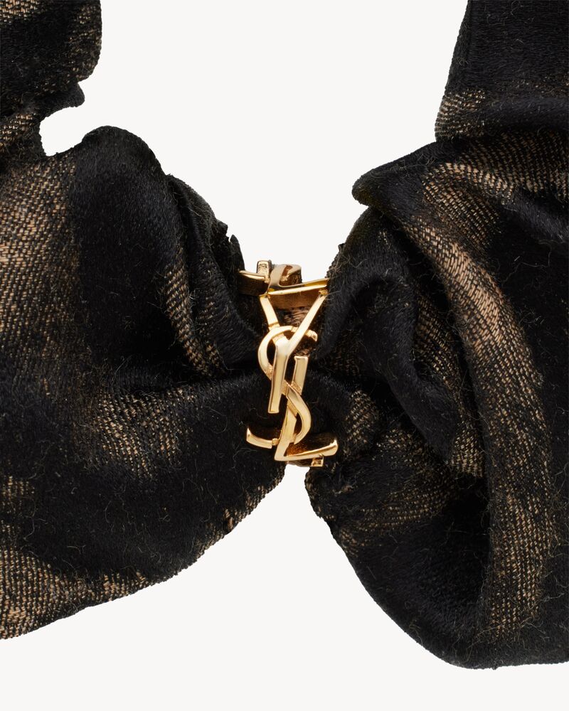 CASSANDRE SCRUNCHIE IN SILK AND CASHMERE JACQUARD