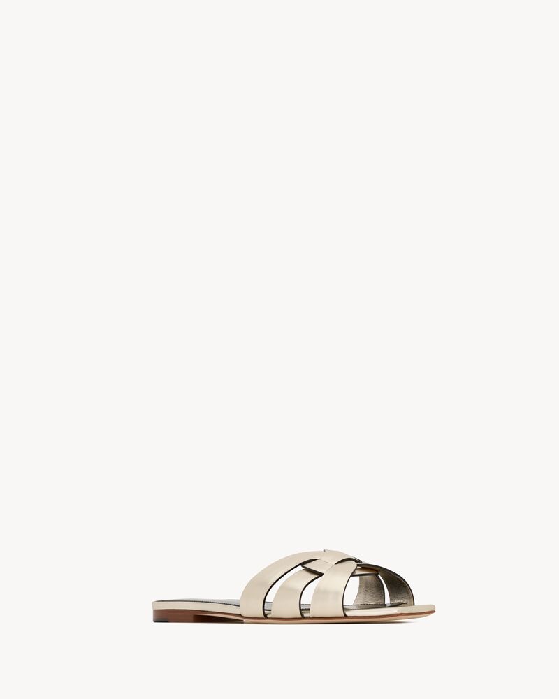 TRIBUTE mules in metallic leather | Saint Laurent | YSL LU