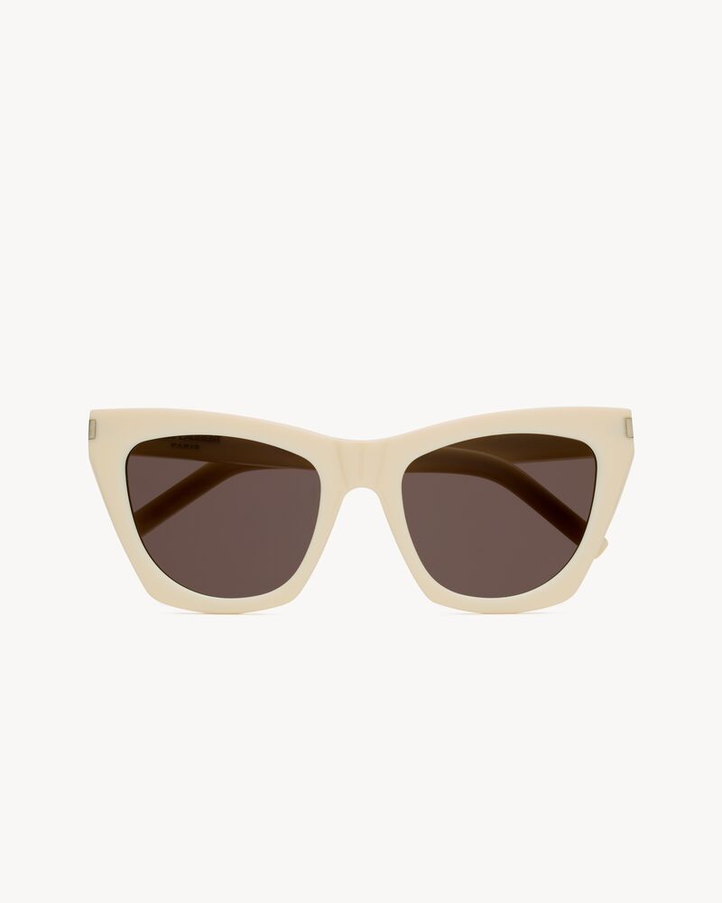 SAINT LAURENT ケイトキャットアイフレムメカネ SL214OPT 001 Saint Laurent SL 214 Kate 001 Sunglasses - US