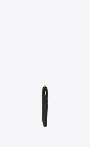 Yves Saint Laurent Black Matelasse Quilted Leather Monogram A5