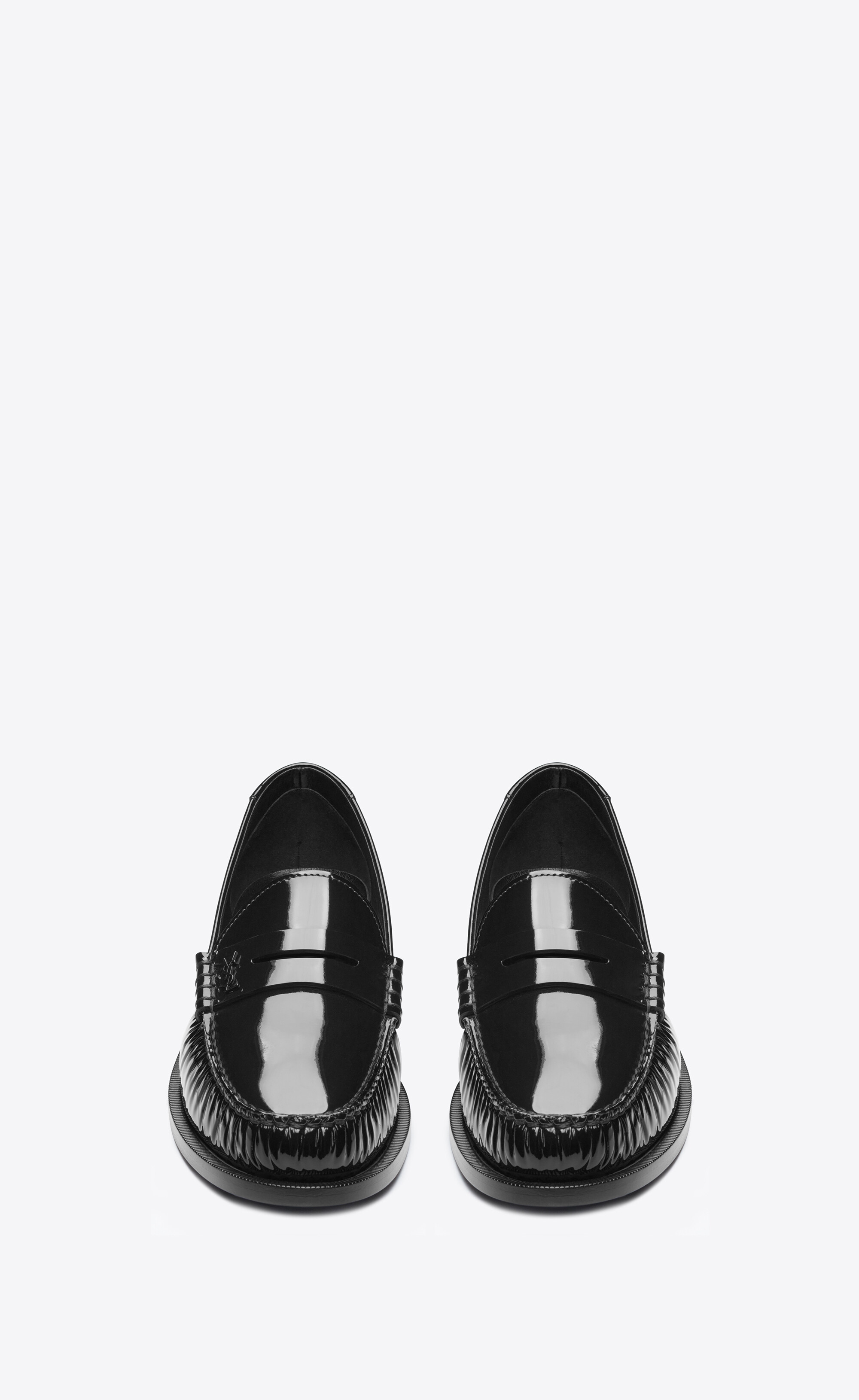 le loafer monogram penny slippers in patent leather