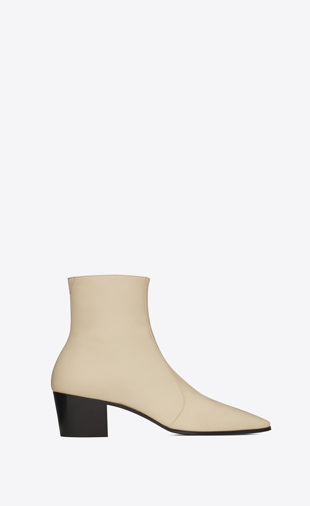 vassili zipped booties in smooth leather