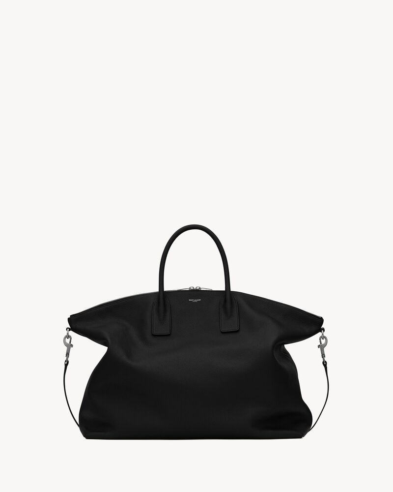 Grand sac bowling en cuir grainé