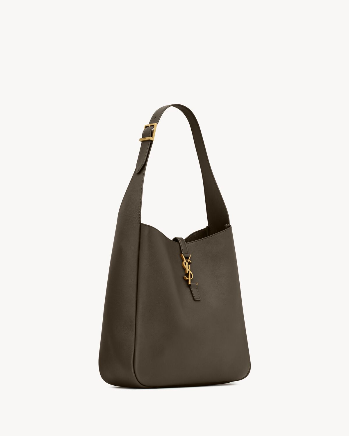 생로랑 LE 5 À 7 그레인드 가죽 서플 라지 숄더백 753837AAAUQ3212