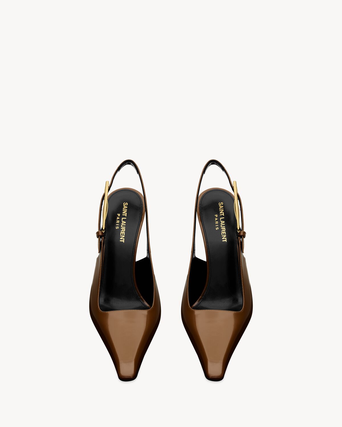 lee slingback pumps in glazed leather