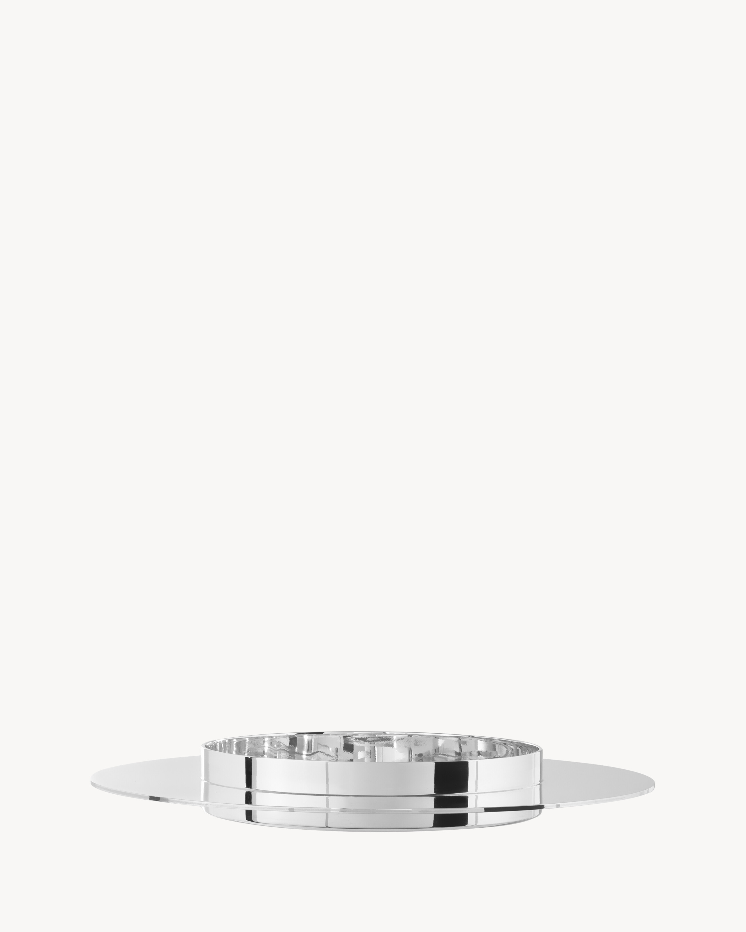 DONALD JUDD PUIFORCAT DESSERT PLATE IN STERLING SILVER