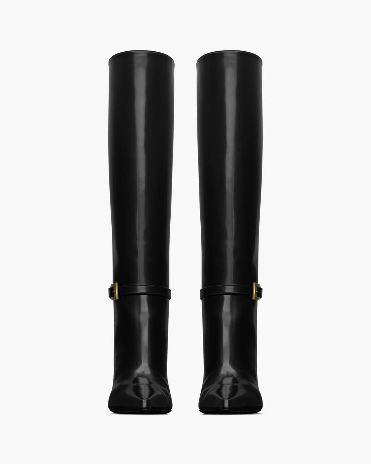 생로랑 글레이즈드 가죽 리 부츠 763210AAAZY1000