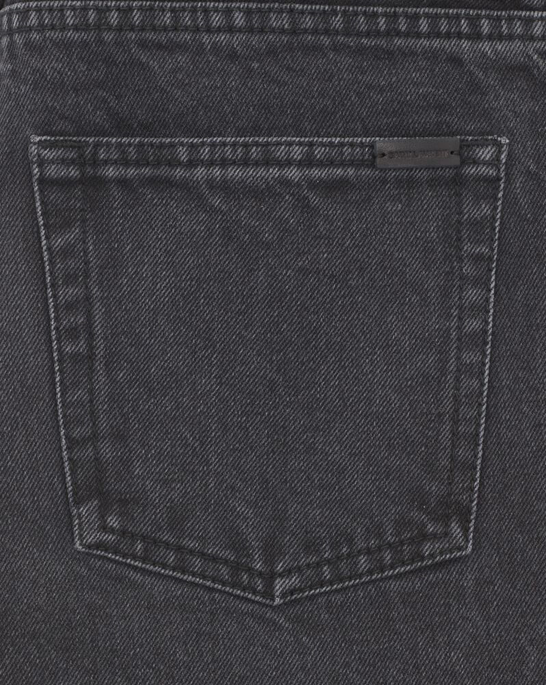Slim-fit jeans in used denim black Laurent | PARIS Saint
