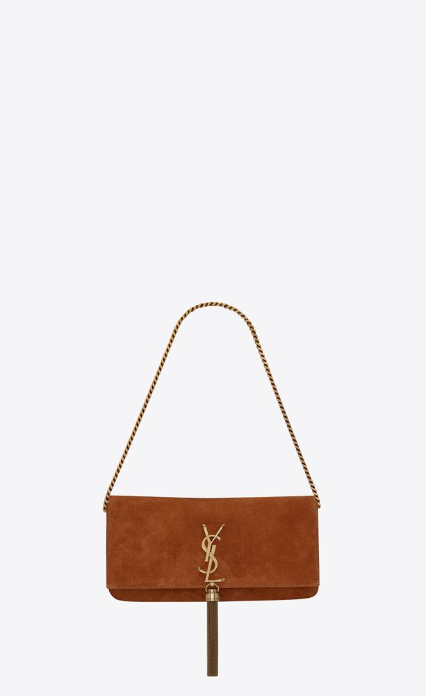kate 99 chain bag with tassel in suede