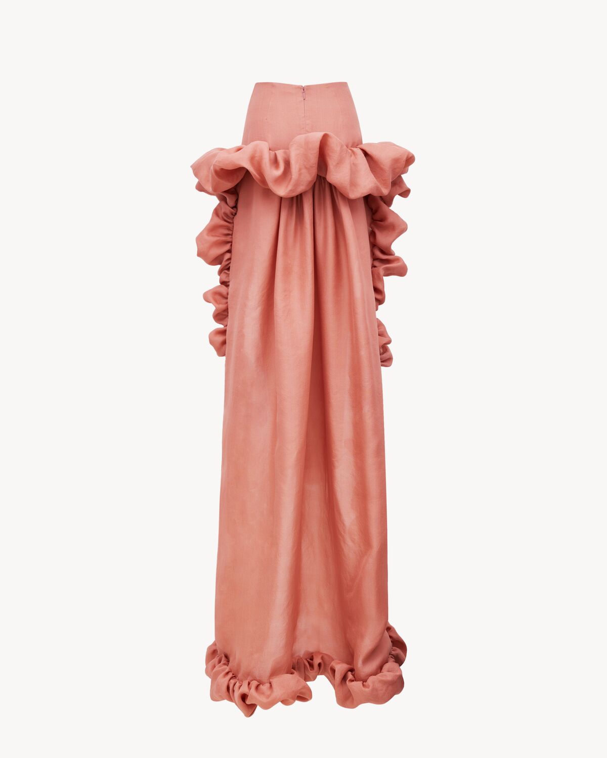 bubble cascade skirt in silk gazar