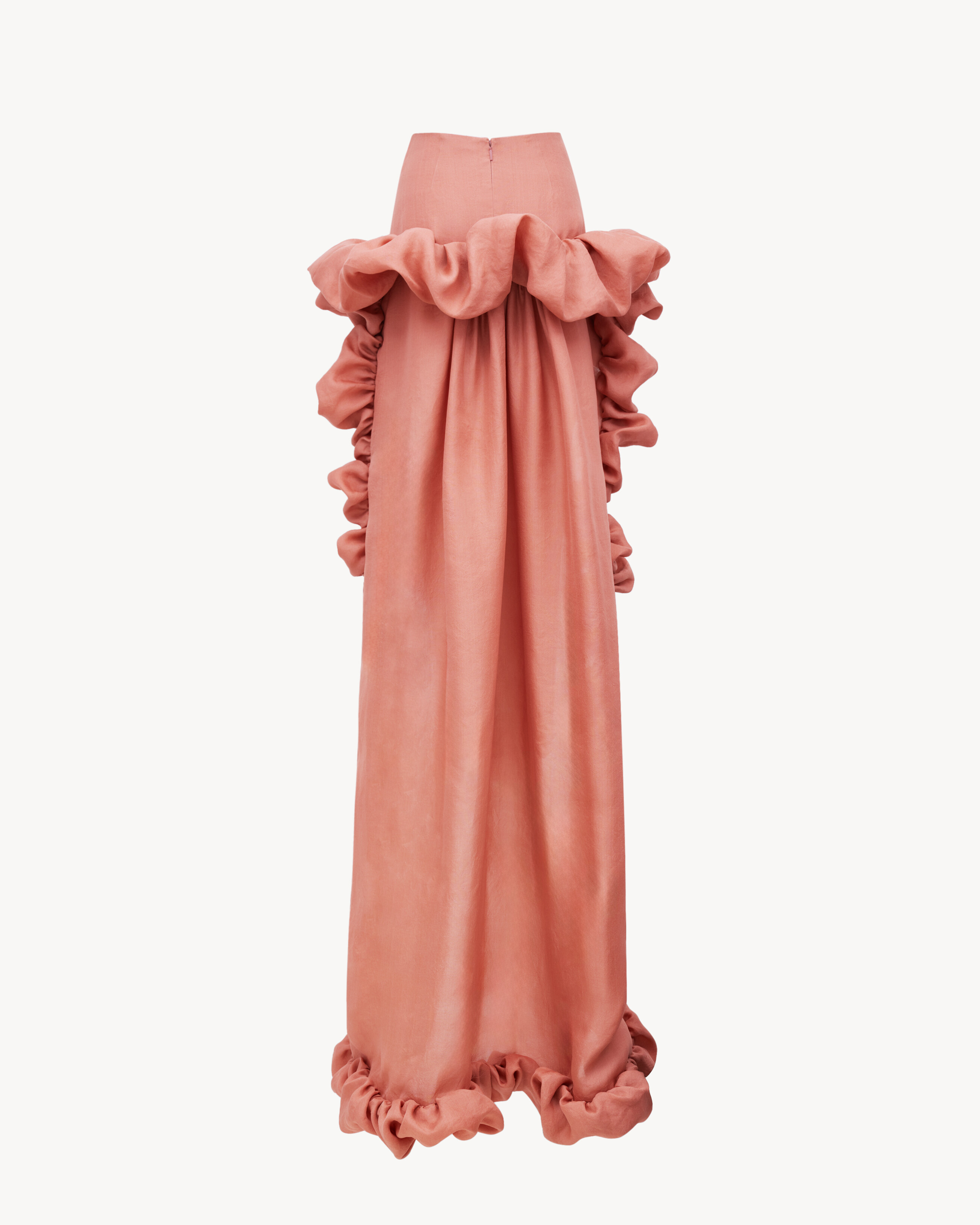 bubble cascade skirt in silk gazar