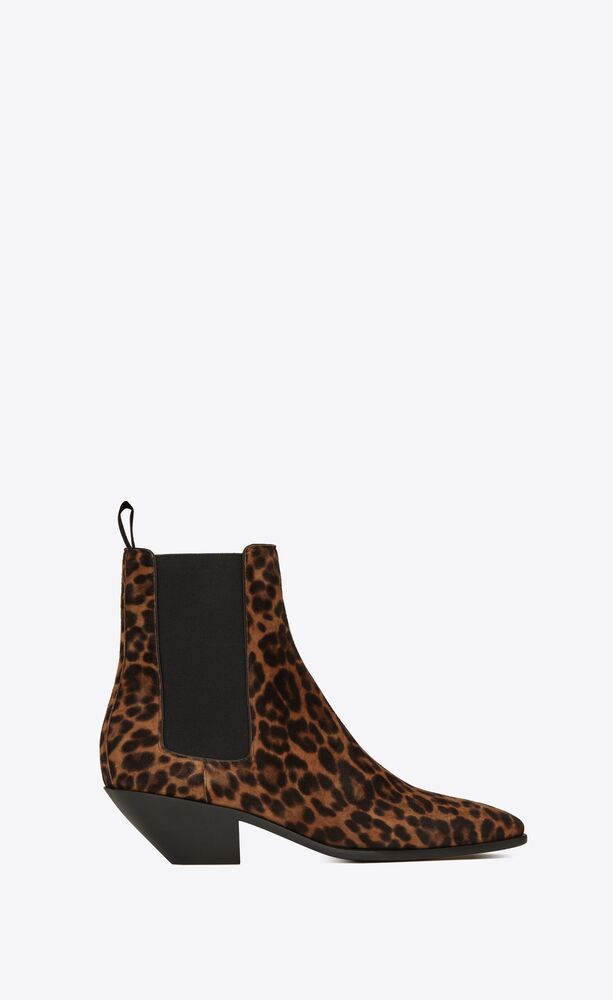 saint laurent leopard boots