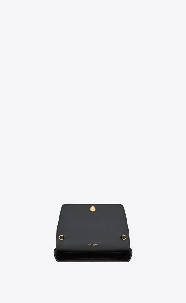 Baguette Phone Pouch - Black patent leather pouch