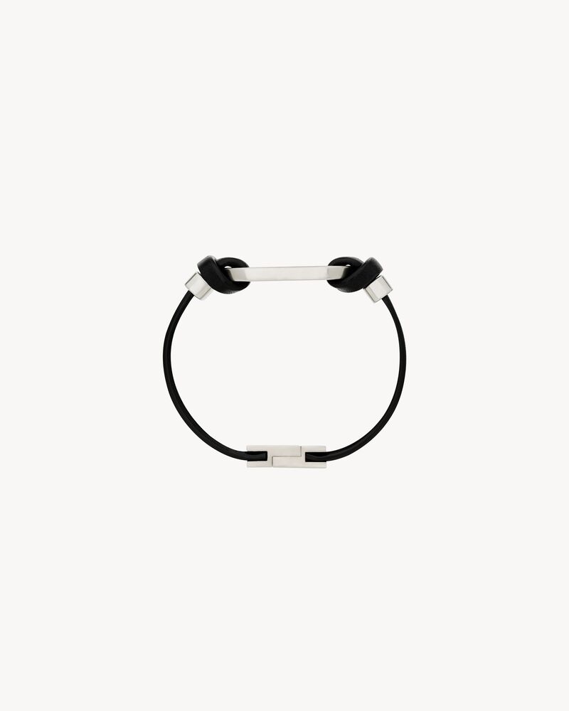 oval ring bracelet in leather