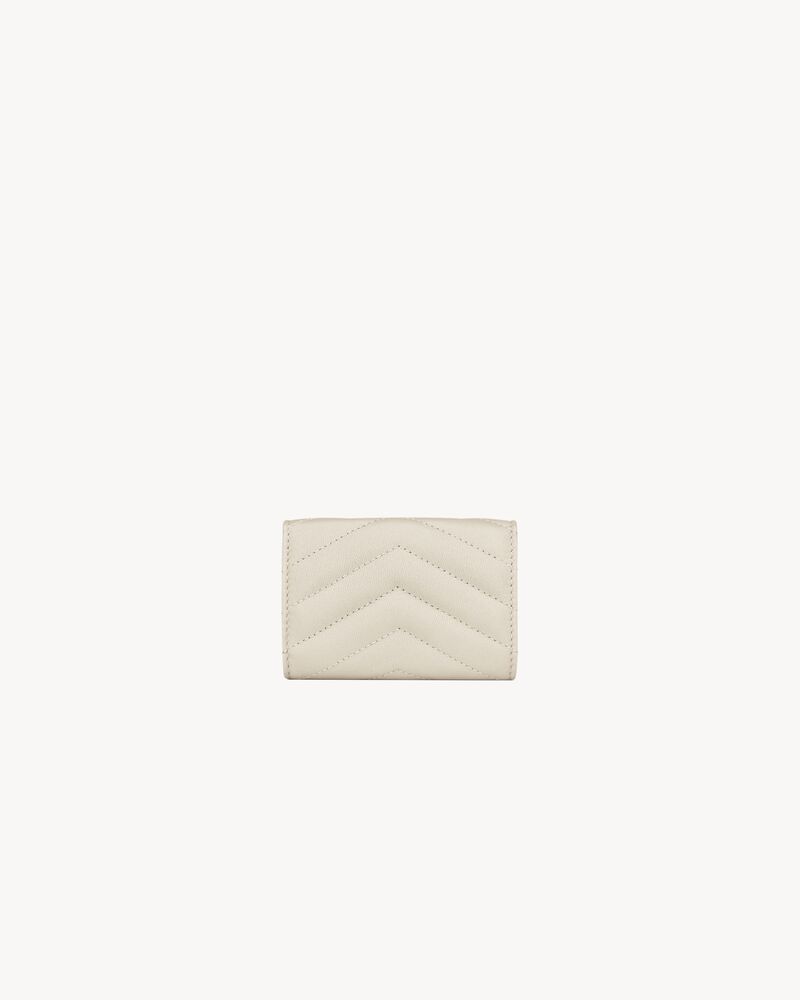 【美品】サンローラン ミツ折り財布 カサンドラ YSL金具 オリガミ タイニー Yves Saint Laurent SAINT LAURENT PARIS サンローランパリ