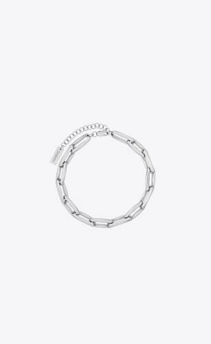 bracelet chaîne géométrique en or gris 18 carats