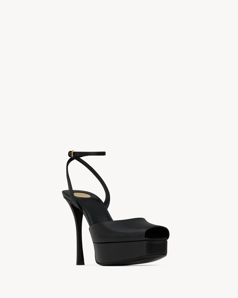 LA SCANDALE platform sandals in smooth leather