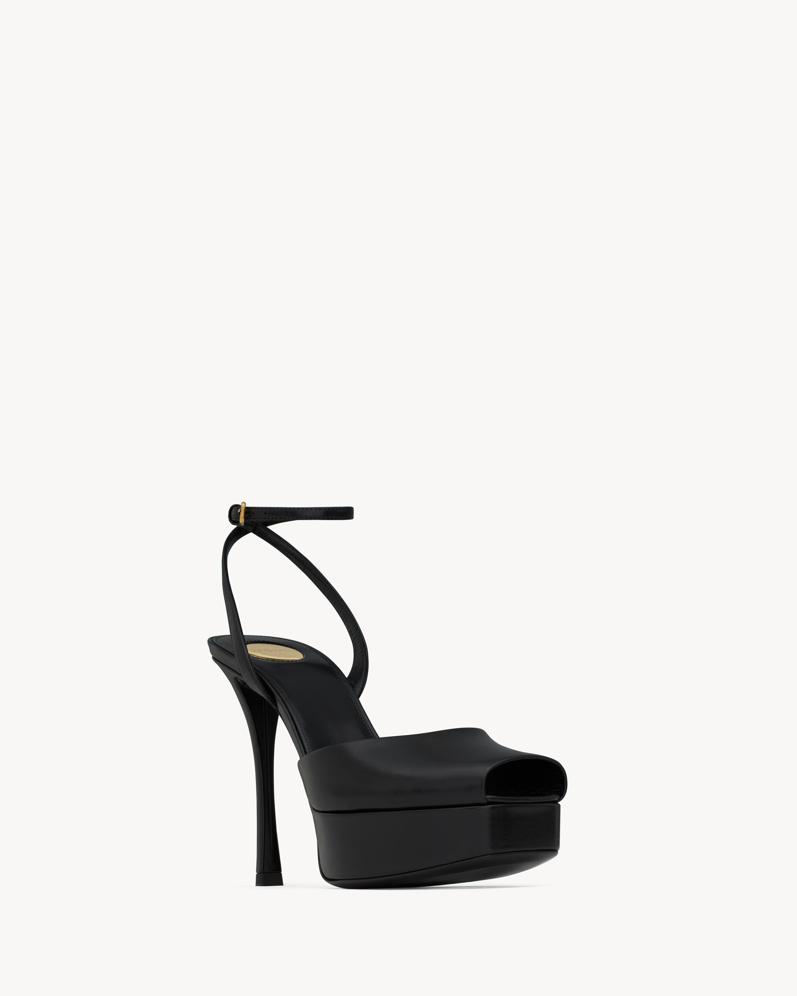 LA SCANDALE sandales à plateforme en cuir lisse