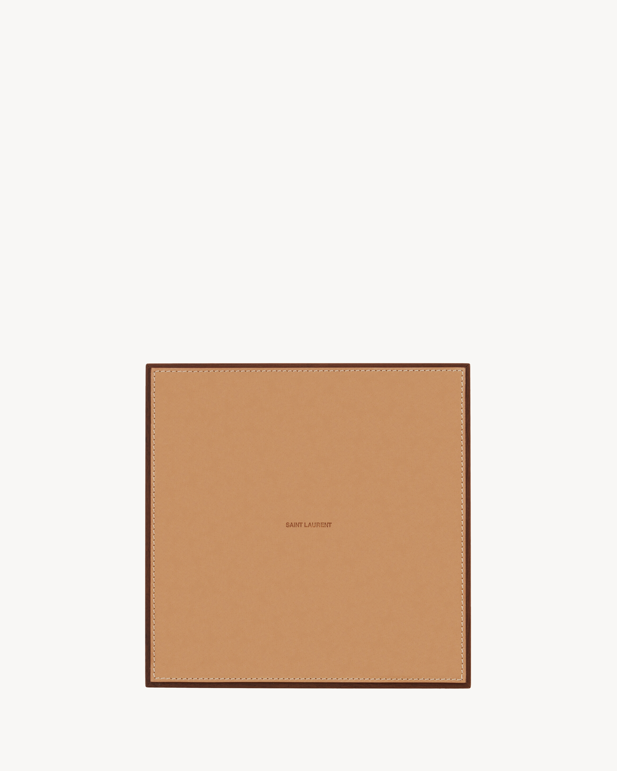 Grande boîte en bois et cuir