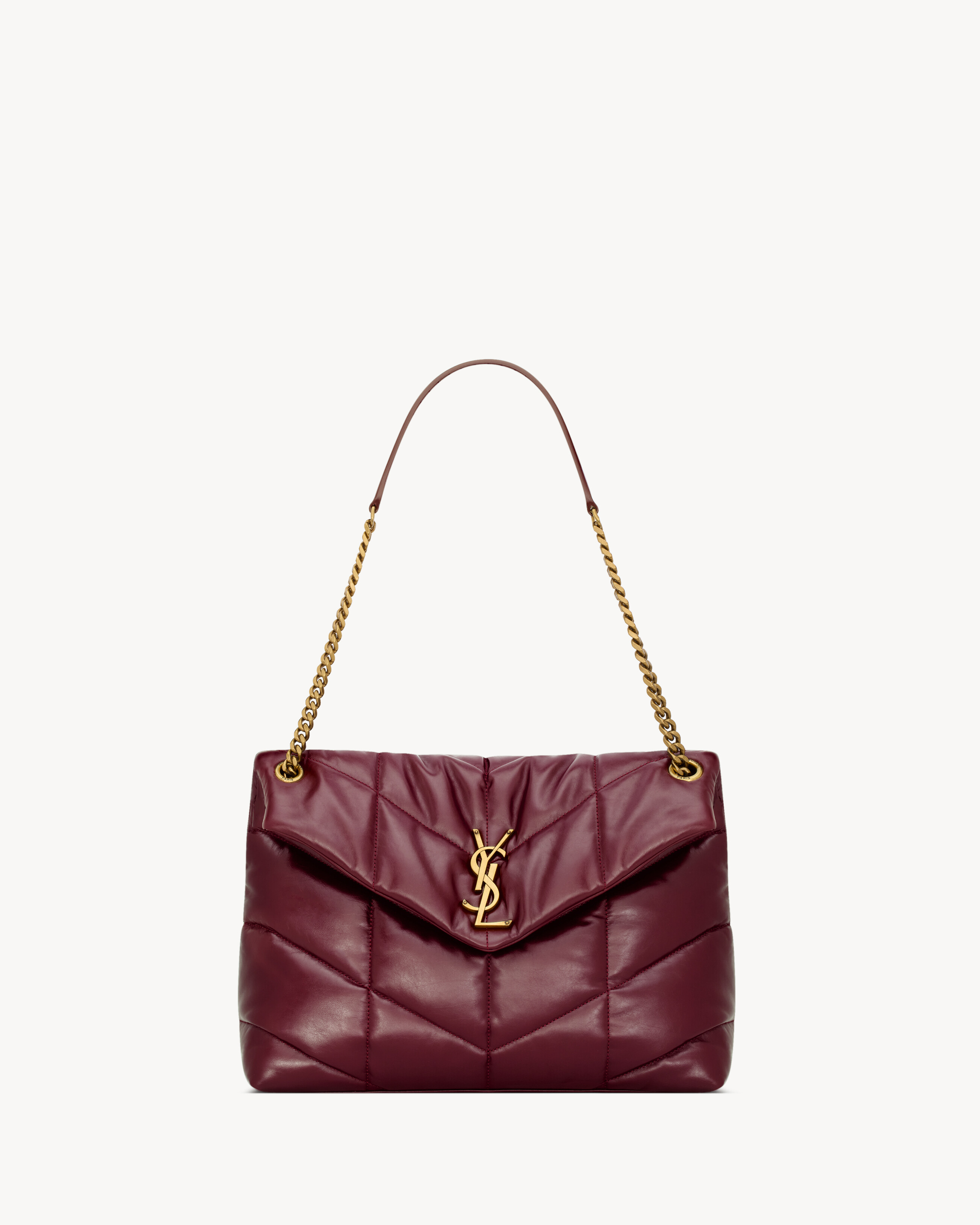 PUFFER medium in shiny leather