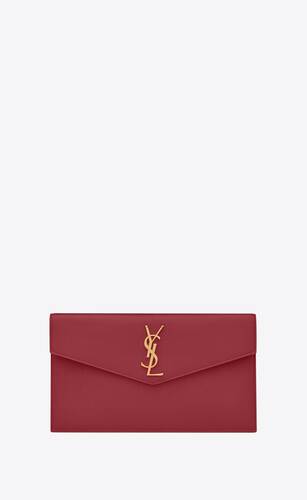 Saint Laurent Uptown Pouch Leather Red