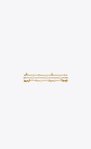 Opyum charm bracelet in rose gold brass, Saint Laurent