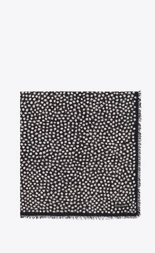 dotted square scarf in modal and cashmere