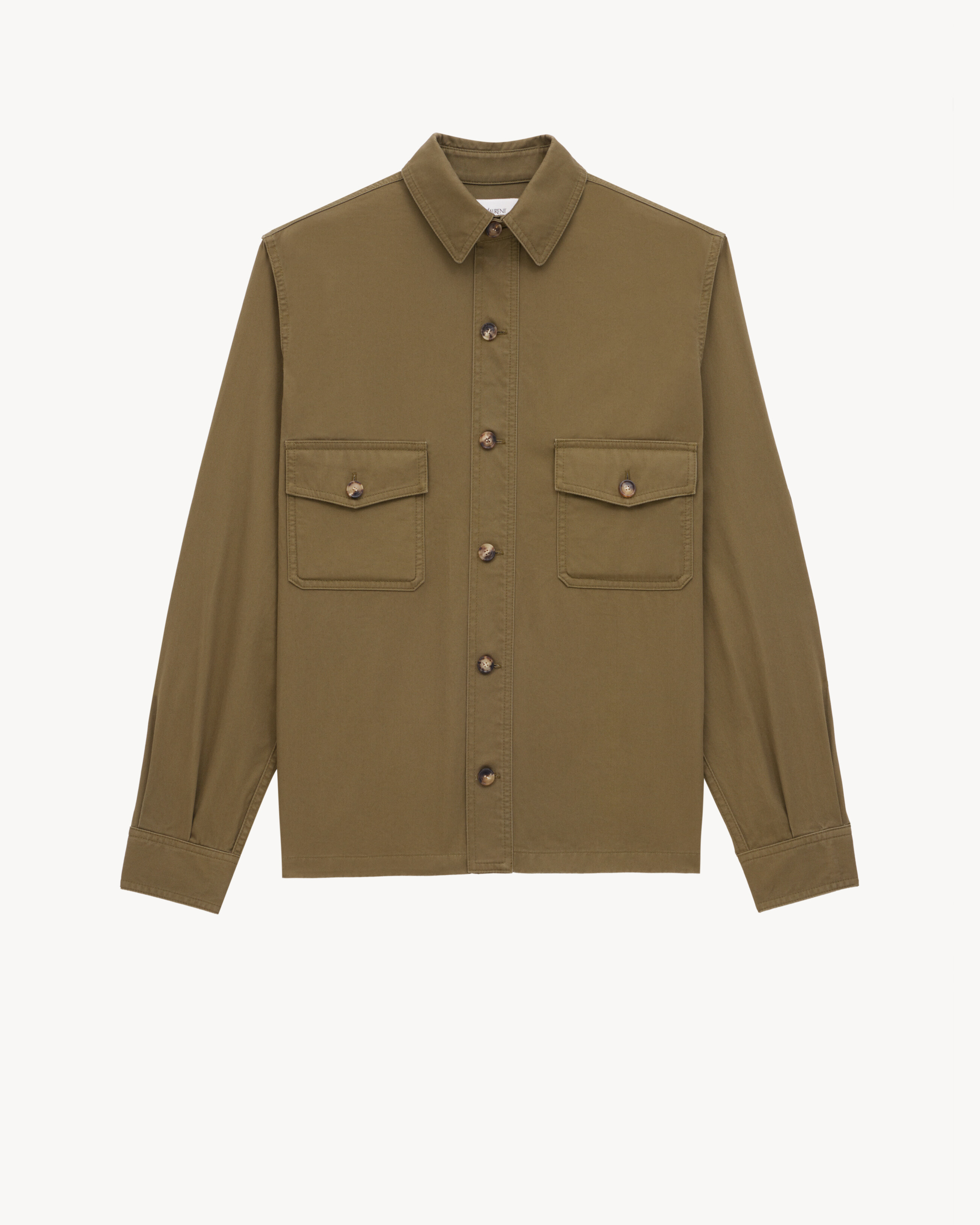 overshirt in cotton twill