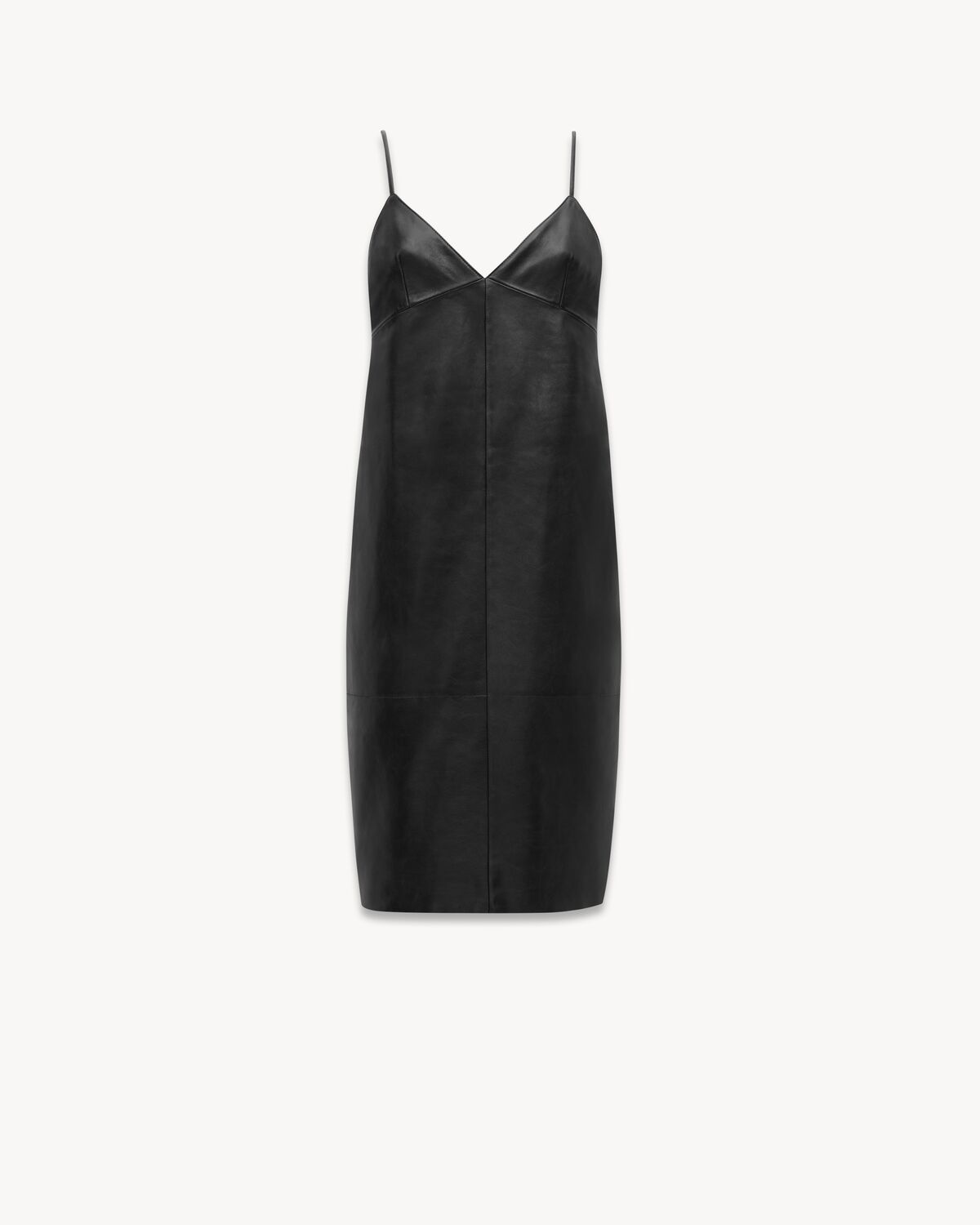 backless slip dress in lambskin