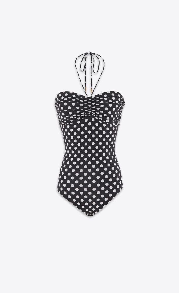 dotted bustier swimsuit