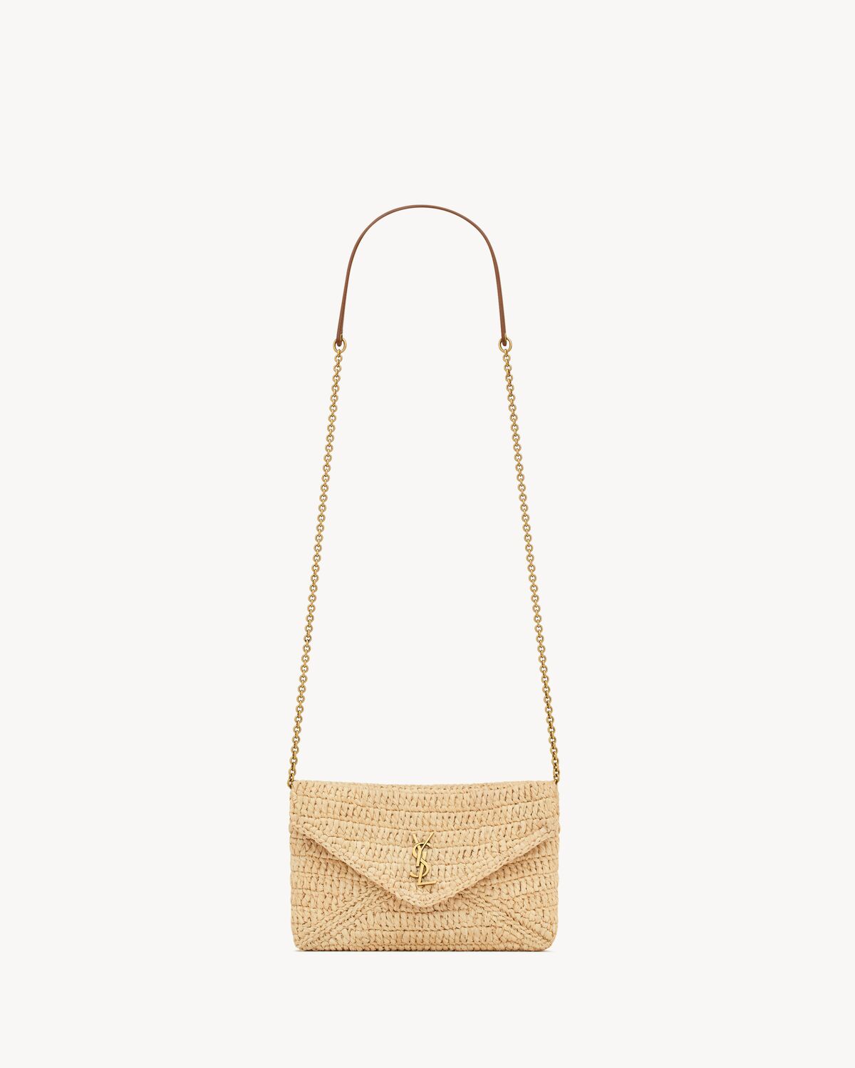 pochette con catena cassandre in rafia