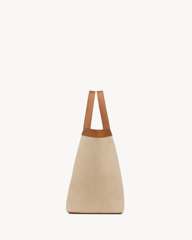 Y TOTE IN CANVAS AND LEATHER